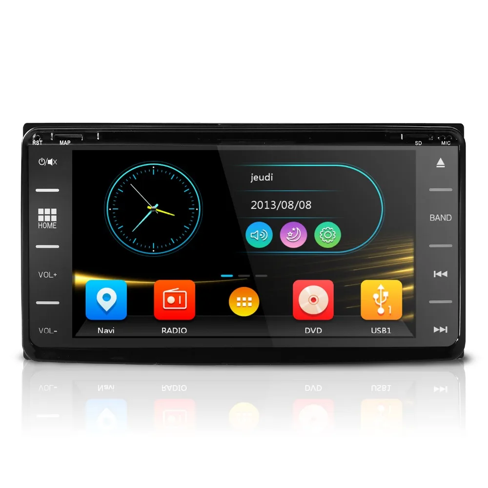 

Hizpo 2DIN car radio navigation gps player For TOYOTA rush 2006-2012 alphard 2008-2015 3G Touch screen obd steering wheel contro