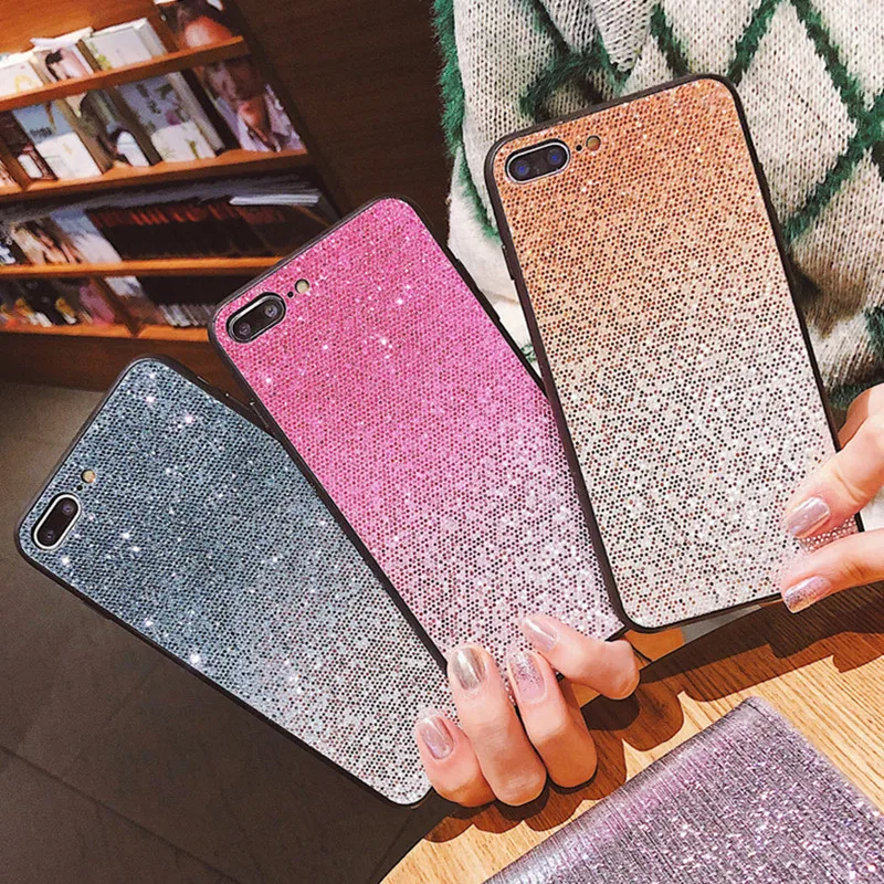 

For OPPO F7 Case Luxury Gradient glitter Case For OPPO A83 A79 A75 A73 R15 R11 R11S Plus R17 pro F9 Cover R15X F5 F3 A71 A59 A57