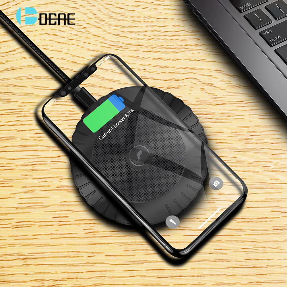 

DCAE Portable Qi Wireless Charger Charging Pad Slim For Apple iPhone XS Max XR X 8 USB Phone Charge For Samsung S9 S8 Note 9 8