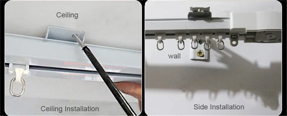 6---Fine Quality Electric Curtain Track Aluminium Made,Auto Motorized Track, Ceiling Mounting Window Curtain Rail for Smart Home-