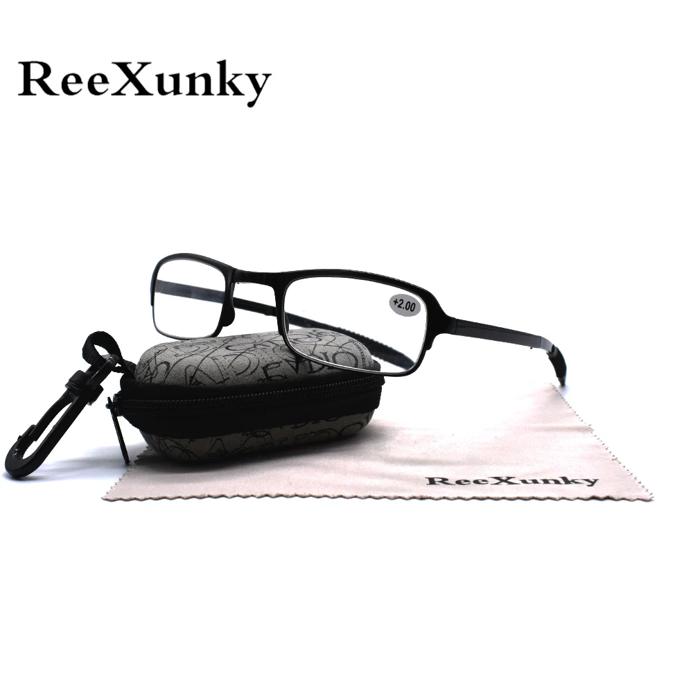ReeXunky Лучший Анти-усталость очки для чтения для мужчин и женщин карманный портативный складной TR90 очки лупа очки с чехлом