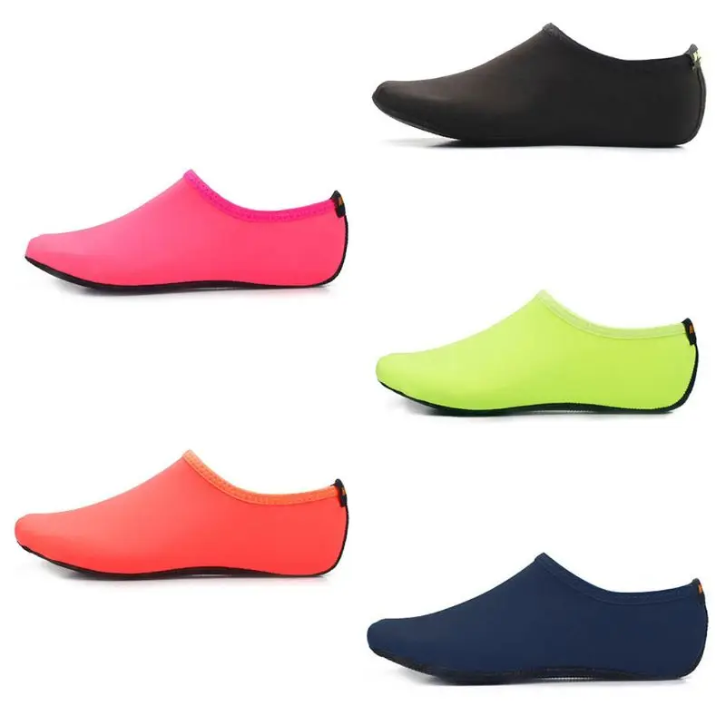 

Adult Couples Beach Diving Snorkeling Aqua Socks Bright Solid Color Pool Swimming Quick-Dry Barefoot Surfing Slip-On Water Shoes