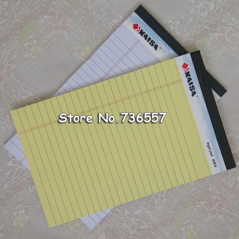 

Hot Yellow Writing pad USA style Memo Pad A4 2PCS*50 sheets Legal pad Easy tear line Office School Supplies Notepad memo pads