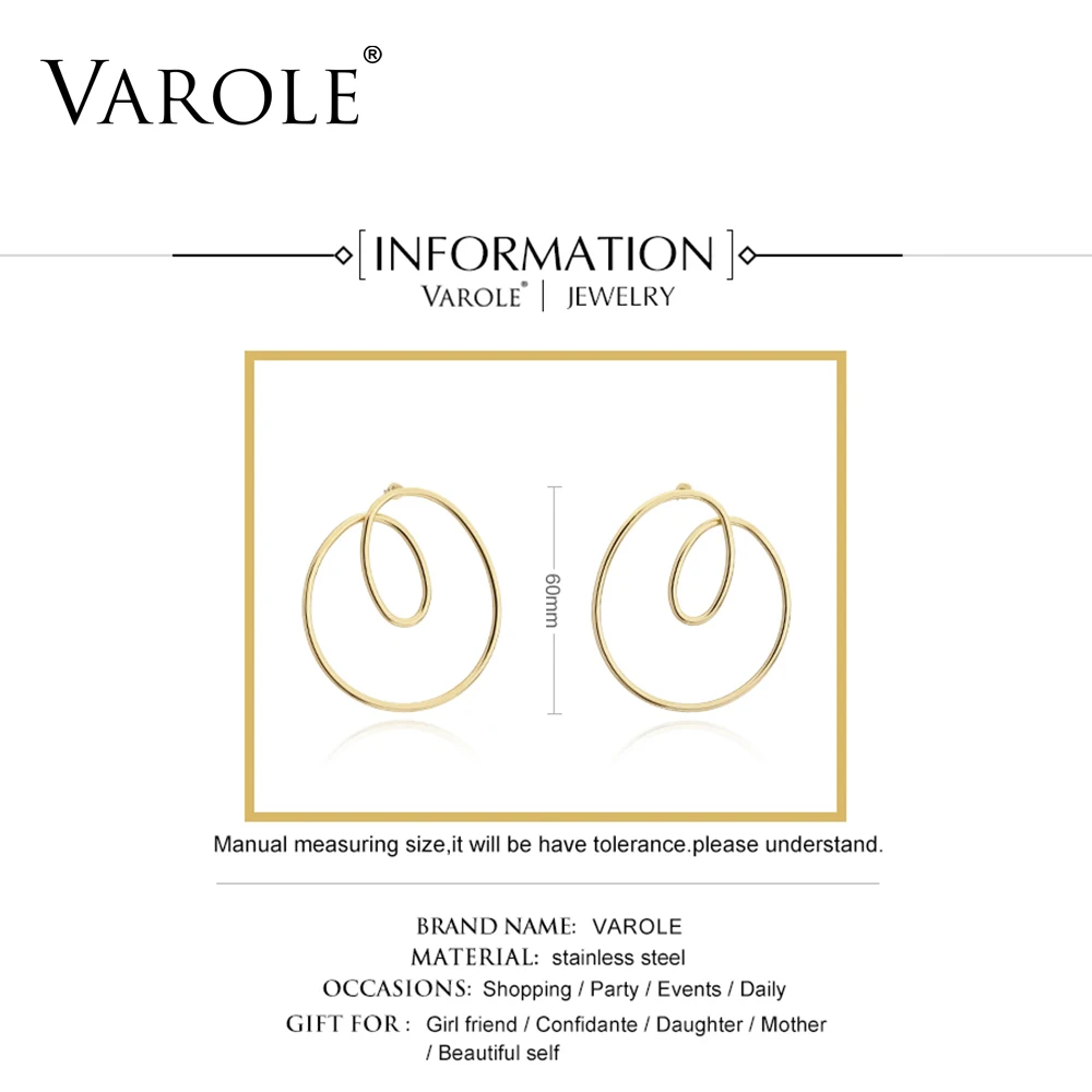 VAROLE Новое поступление Нерегулярные Длинные серьги в форме для женщин Высокое