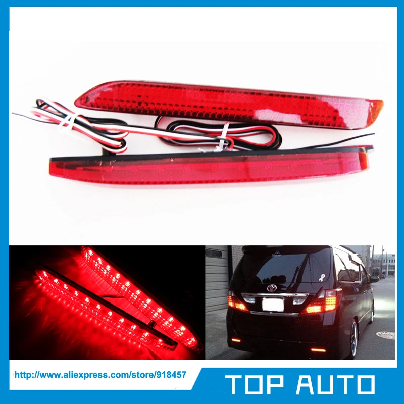 

LY010-1 LED Bumper Reflector Red Lens Tail Brake Light for 2009-2012 Toyota Camry Reiz