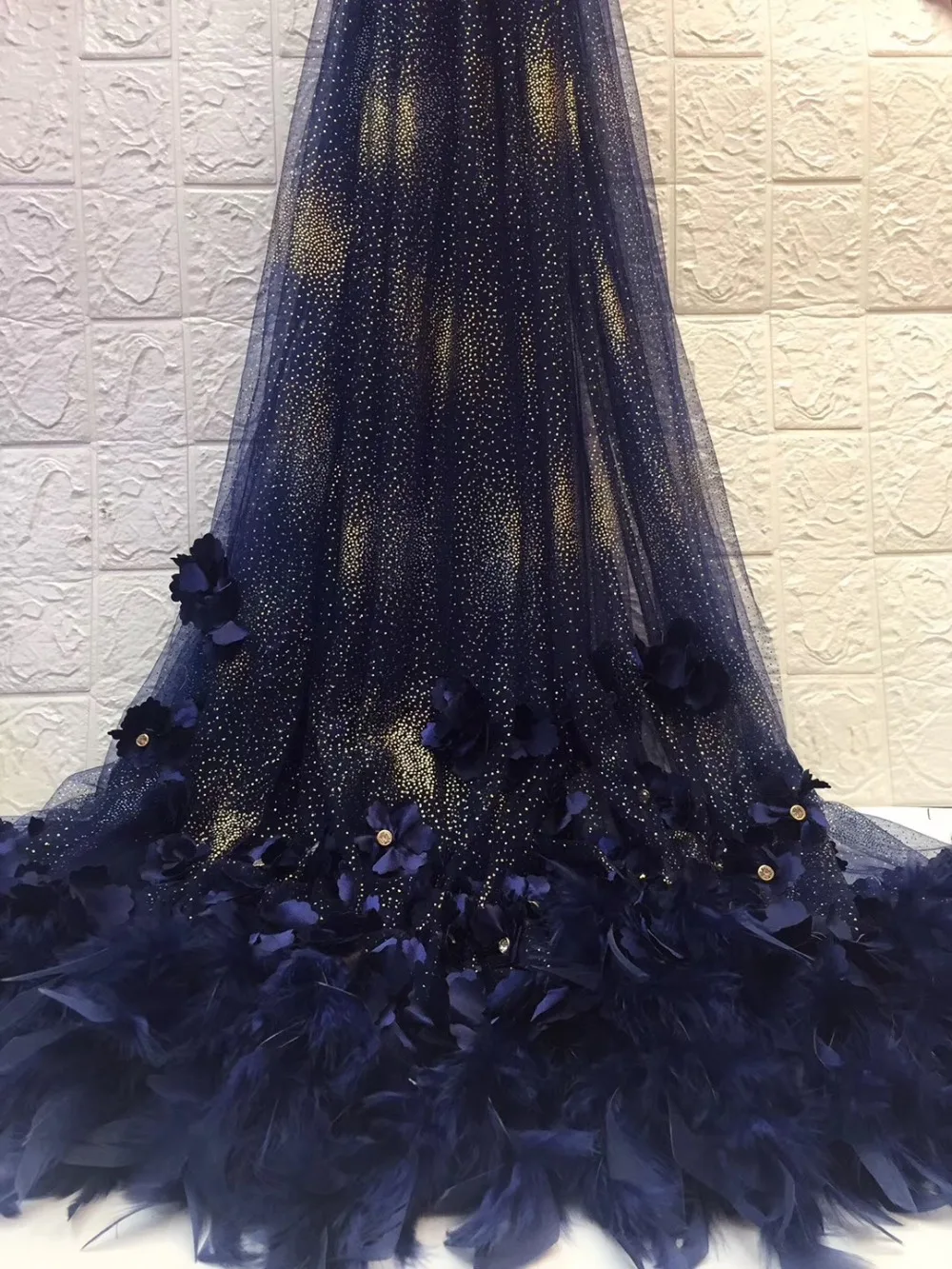 

Best Selling African 3d Tulle Lace Fabric Nigerian French Fabric 2019 High Quality Embroidered African Tulle Lace Fabric