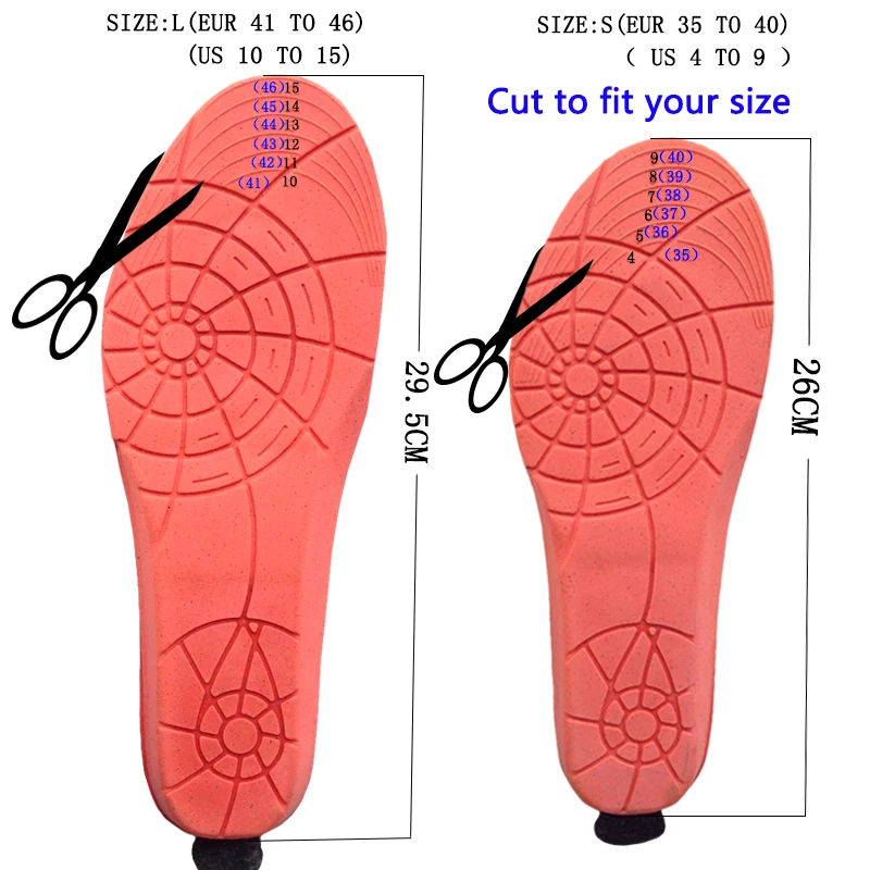 Новые с подогревом стельки с аккумуляторами для мужчин женская обувь стельки для обуви зимние толстые стельки большой размер 41-46 #1800 мАч