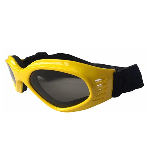 6 цветов, складные собачьи очки для домашних животных, средние и маленькие собачьи очки, очки для животных, водонепроницаемые защитные очки для собак, УФ солнцезащитные очки - Цвет: Yellow