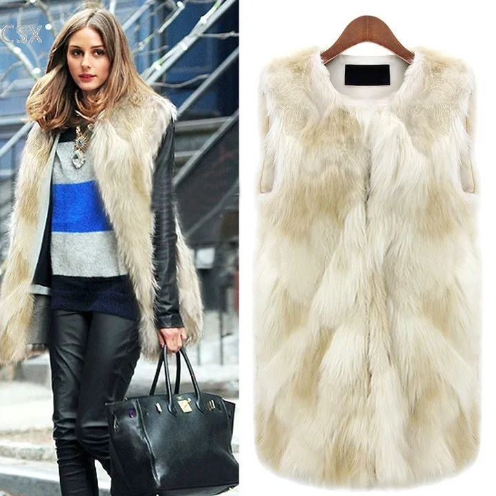 2016 New Arrival Sleeveless Fur Coat Women Waistcoat Fur Vest Shaggy