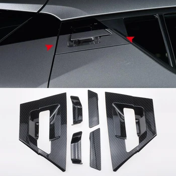 

Carbon Fiber Color Rear Door Handle Cover Trim &Door Cup Bowl Frame Cover Trim 6 PCS For Toyota C-HR CHR 2016 2017 2018