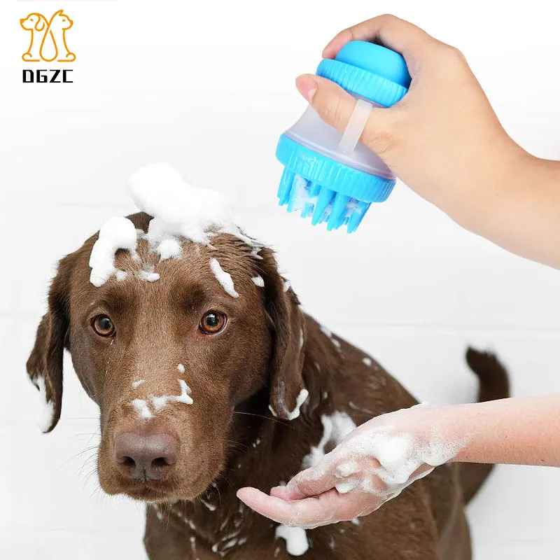 Pet Scrubber Soft Rubber Pet Bath Brush Massage Comb Bathing Tool Fast