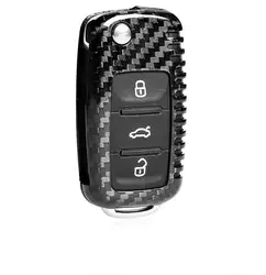 Автомобиль углеродного волокна Smart Key чехол для ключей ключ брелок box для Volkswagen VW Polo Sonata Lavida Passat Tiguan Jetta bora Golf