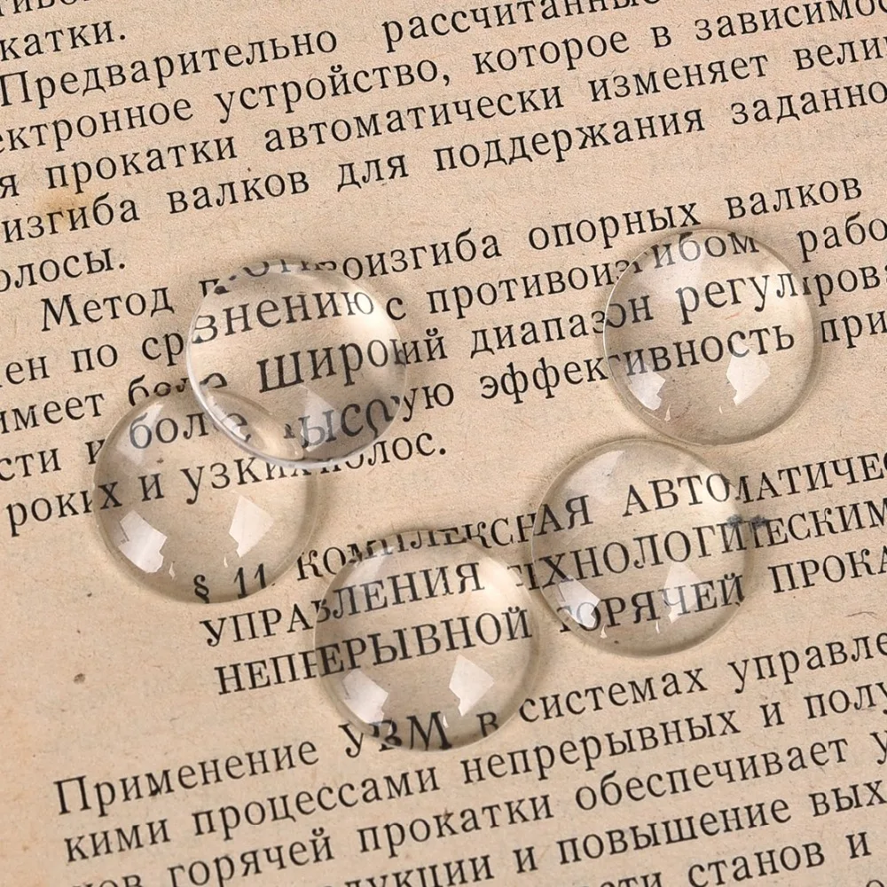 Круглые кабошоны 50 шт./лот 18 мм прозрачная стеклянная плоская задняя часть для