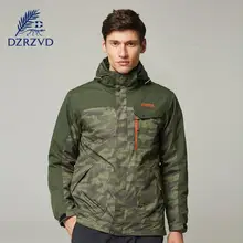 DZRZVD Мужская зимняя уличная Лыжная походная камуфляжная куртка мужская походная рыболовная двухсекционная водонепроницаемая ветрозащитная теплая ветровка пальто
