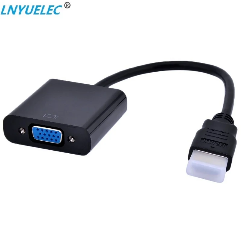 

High Quality HDMI to VGA Adapter Male To Famale Converter Adapter 1080P Digital to Analog Video Audio For PC Laptop Tablet