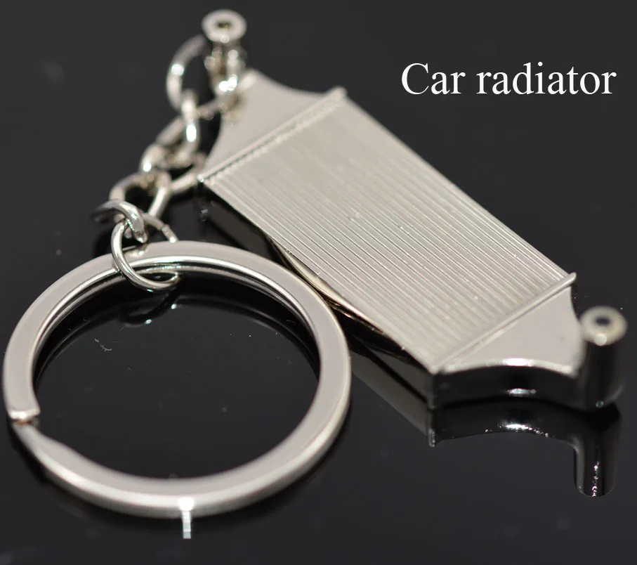 

TOYIKIE Intercooler Model Keychain Creative Accessories Hot Sale Auto Part Radiator Keyring Car Key Chain Keyfob Keyring Holder