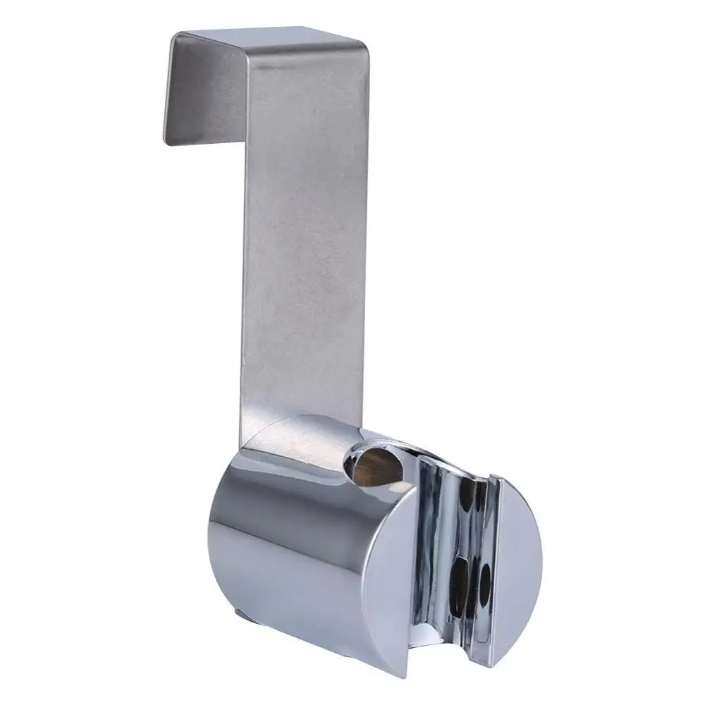 Stainless Steel+ABS Holder Hook Hanger For Hand Shower Toilet Bidet Sprayer Two Position for most American style toilet - Color: One Position