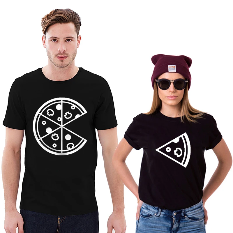 

EnjoytheSpirit Couple Tshirt Couples Matching T Shirts Missing Pizza Slice Good Quality 100% Cotton Good Quality Fashion