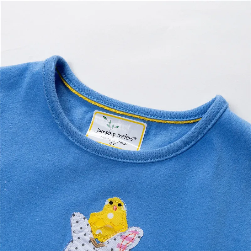 Летние девушки футболка мультфильм милый узор в виде кролика детская одежда для маленьких девочек хлопковые футболки Одежда для маленьких