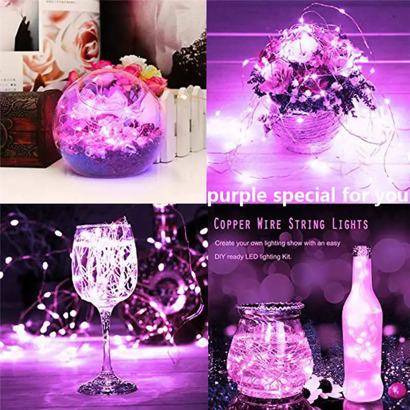 Solar Powered Copper Wire LED String Lights 10M Waterproof Fairy Light for Christmas Garden Holiday Decoration 100 led #2n14 (2)