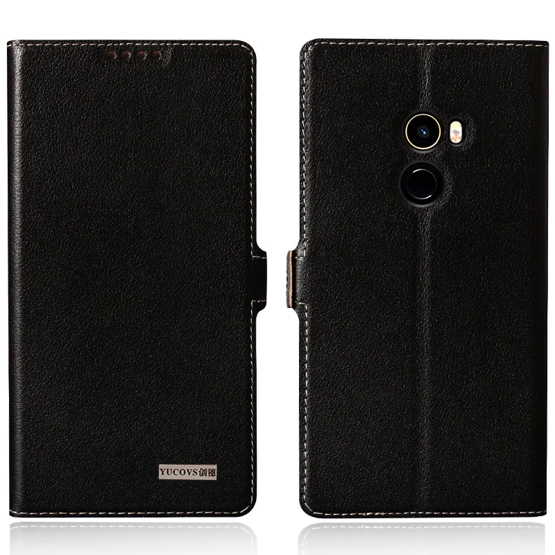 Чехол из натуральной кожи для Xiaomi Mi Mix 2 Mix2 MiMix2 Mmix2 чехол Магнитный флип телефона +