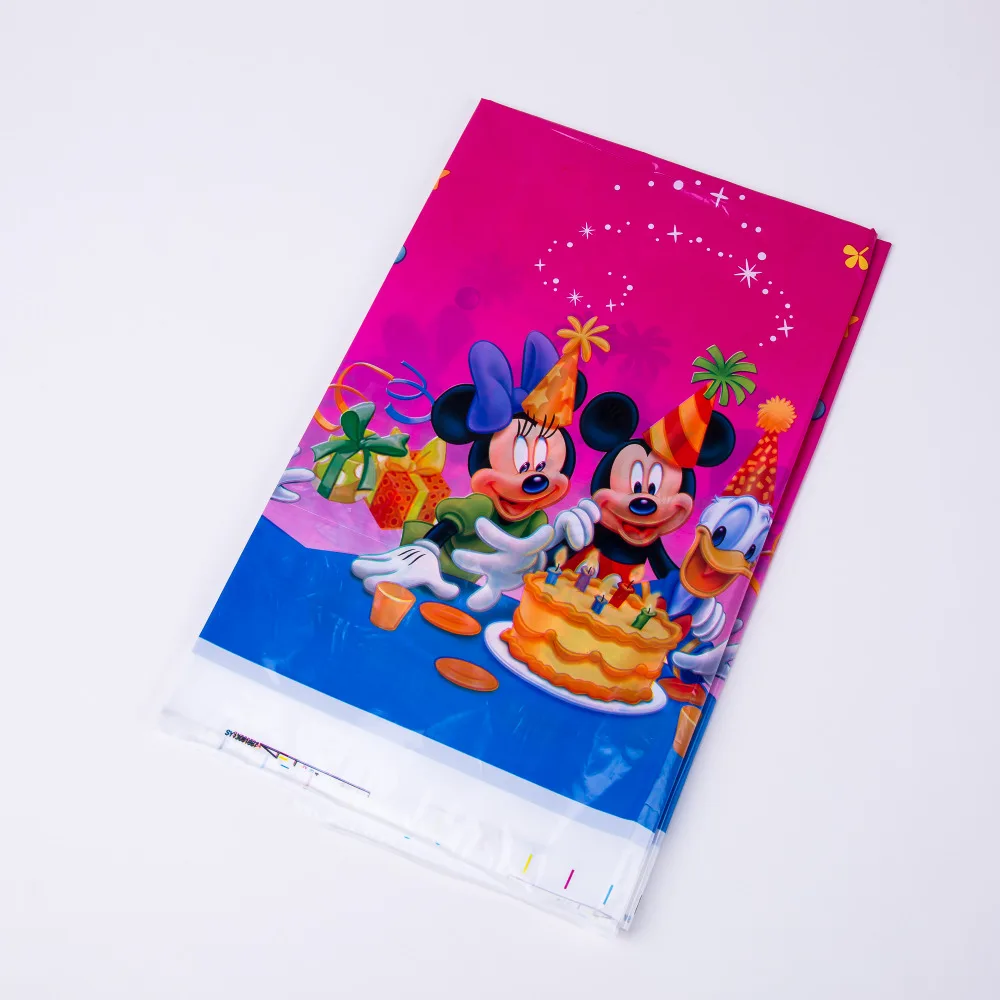 

1pcs Cartoon Mickey Minnie Tablecloth baby shower easter decorations Birthday Party Event Supplies Favor Items For Children