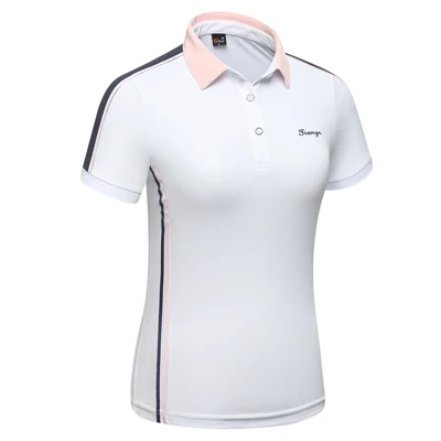 Женская дышащая одежда, набор, женская быстросохнущая спортивная одежда, юбки, набор, женские спортивные топы для гольфа/тенниса+ юбки, D0682 - Цвет: White shirt