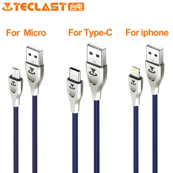 

Teclast A10 Cable 2.4A Fast Charger USB Cable For Lighting Type C Micro USB Cable