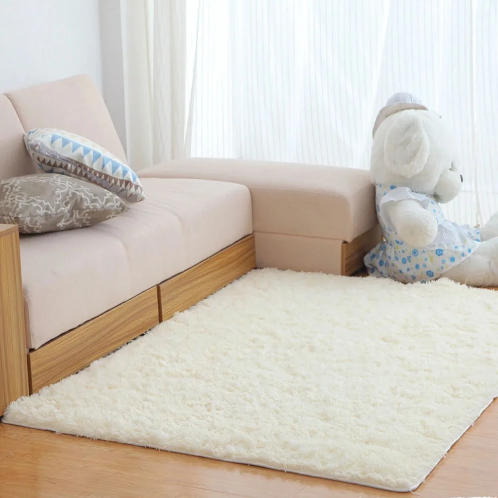 Long gloria solid color Super soft Floor Mats Plush Shaggy Carpet