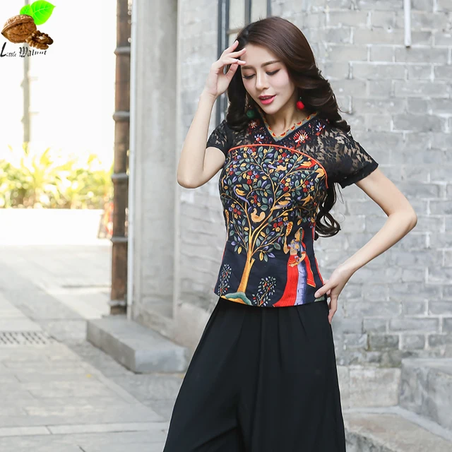 Traditional Chinese Clothing National Style Tops for Women's Trend