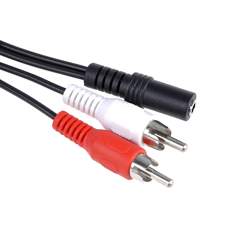 3 5 мм разъем для 2 Phono RCA аудио кабель свинцовый штекер Y сплиттер