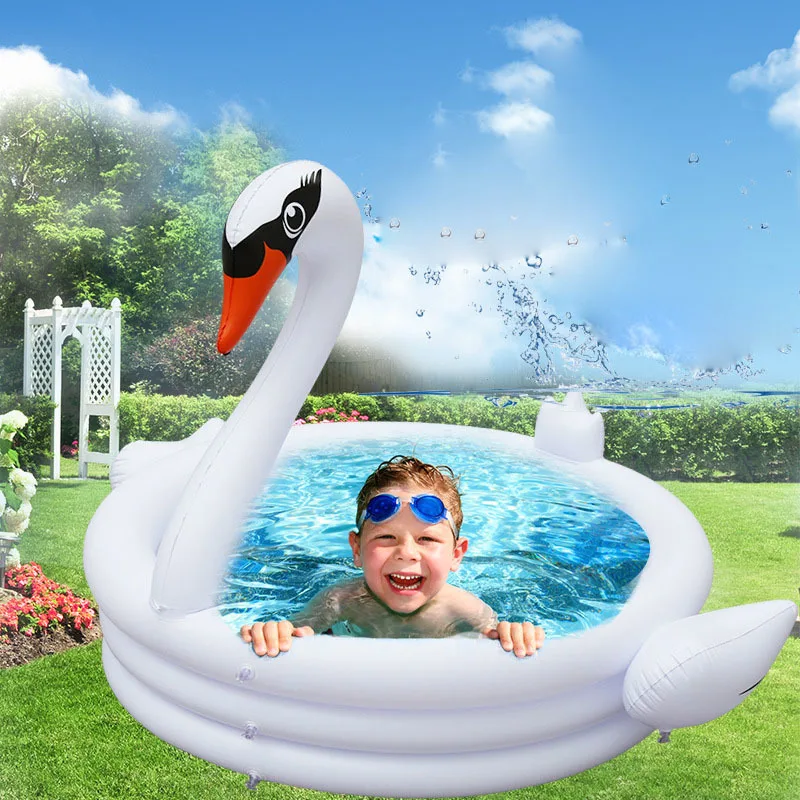 

inflatable white swan pool children inflatable baby swimming zwembad piscina piscine gonflable float swimming pool for kids