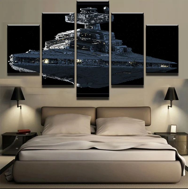 Wall Art Posters and Prints 5 Piece Star Wars Imperial Battleship Star Destroyer