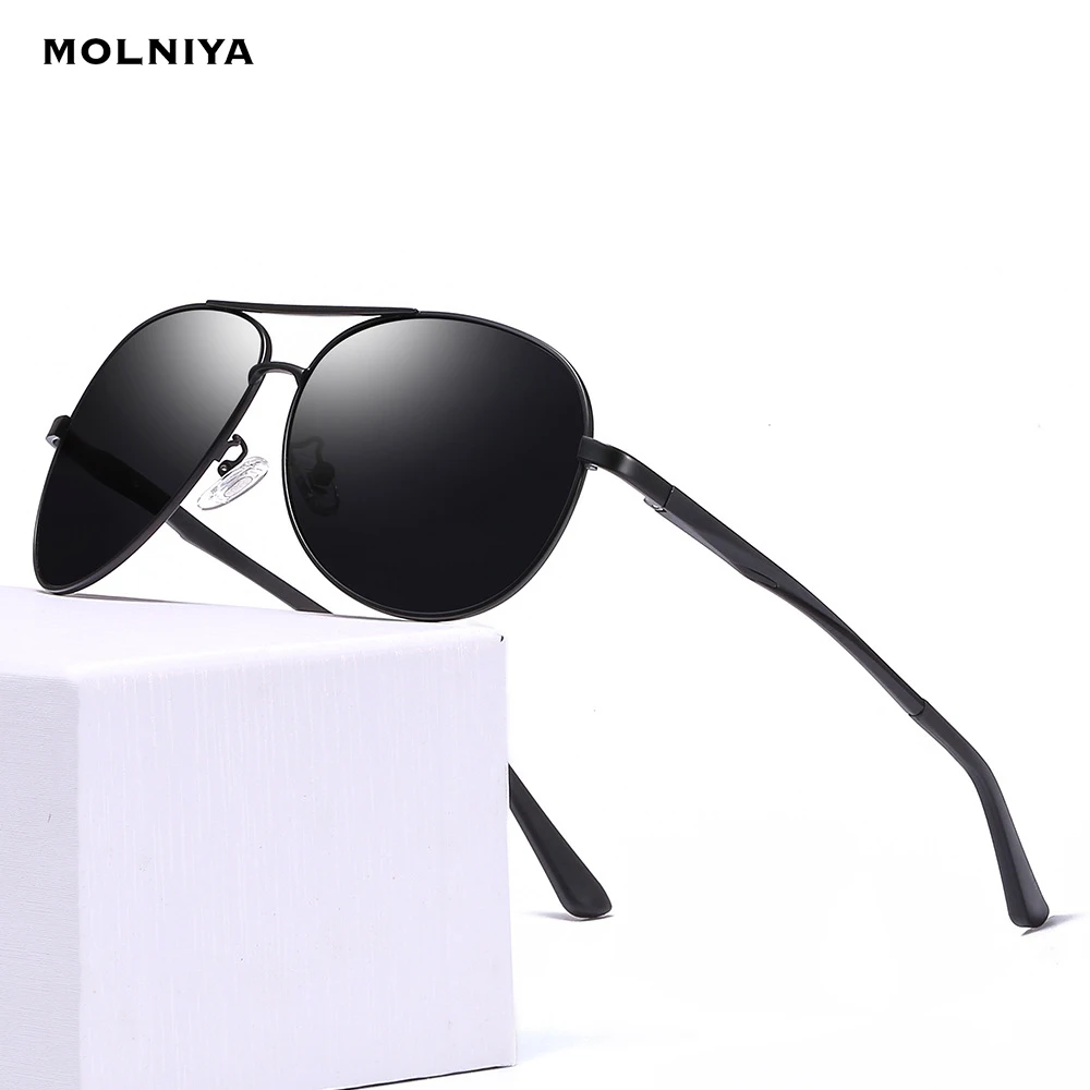 

New Pilot Women Men Polarized Coating Mirror Glasses oculos Male Discoloration Eyewear Day and night Night Vision Goggles