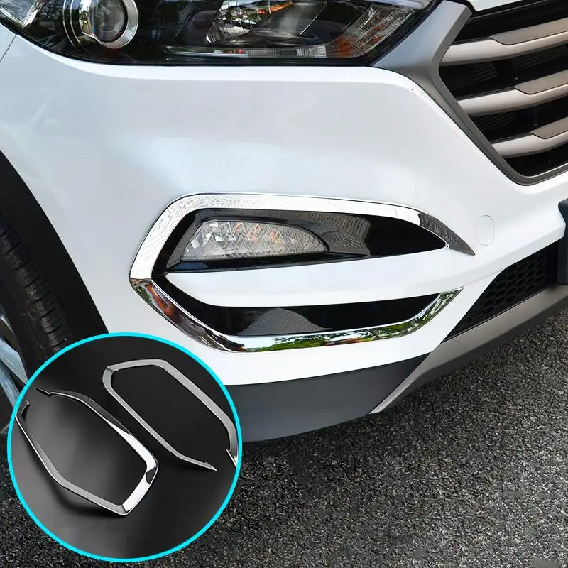 For Hyundai Tucson 2016 2017 Fog Light Lamp Cover Trim Accent Garnish Molding