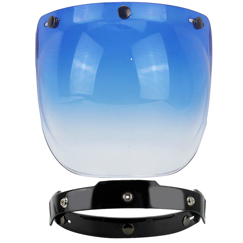 Пузырьковый козырек высшего качества открытый для лица мотоциклетный шлем козырек EVO мотоциклетный шлем козырек Jet Ретро Hallar Винтаж - Цвет: B12