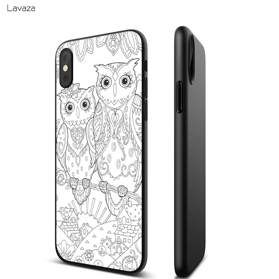 Lavaza Animal Coloring Pages Soft Silicone Case Cover For Apple Iphone 6 6s 7 8 Plus 5 5s Se X Xs Max Xr Tpu Cases