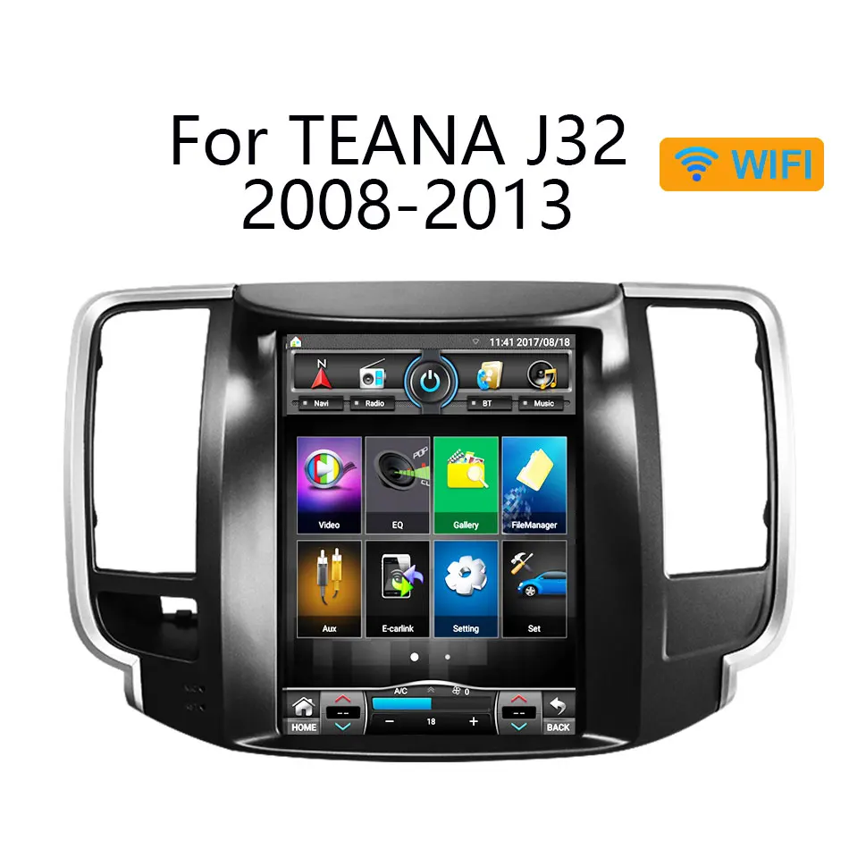 Top Vertical screen Quad core RAM2GB 10.1 inch Car GPS Navigation for Nissan teana J32 2008-2012 wifi internet bluetooth rear camera 2