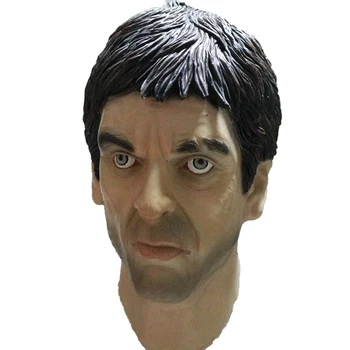 

Man Latex Mask Hood Overhead Wigs Human Skin Face Disguise Prank Halloween costume Realistic Latex Mask