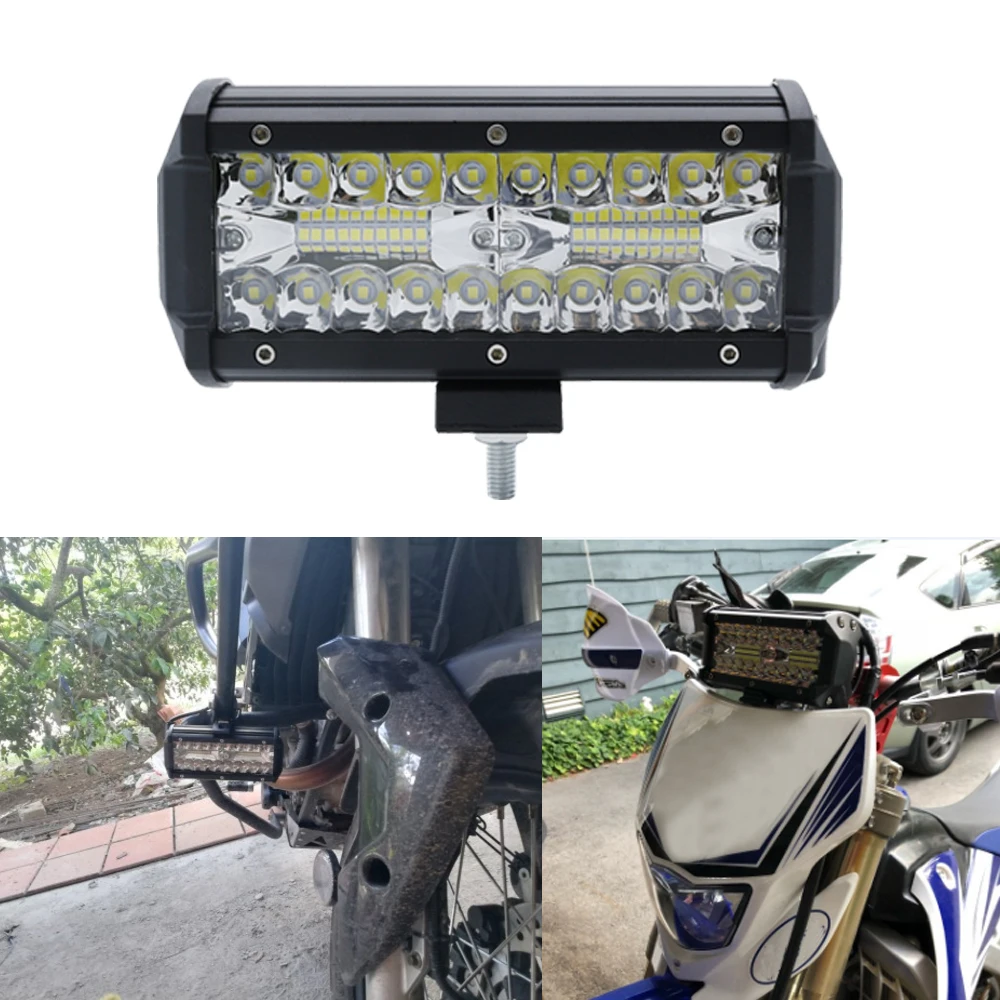 7 Inch 120W Led Work Light Bars Spot Flood Beam for Work Driving Offroad Boat Car Tractor Truck 4x4 SUV ATV for JEEP 12V 24V (1)