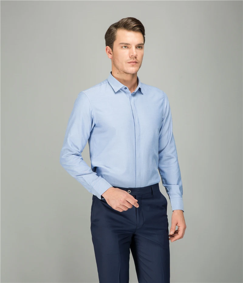 Plyesxale платье рубашка Для мужчин брендовая одежда 2018 Весна длинным рукавом Для мужчин S Рубашки для мальчиков Повседневное Slim Fit Light Blue Серый