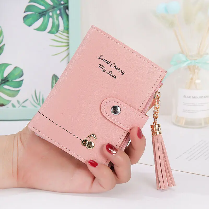 Модный женский милый маленький мини-кошелек, элегантный кошелек для монет, Дамский держатель для карт, высокое качество, клатч, кошелек, сумочка - Цвет: Light Pink