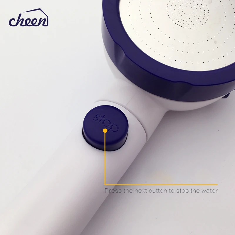 Cheen переключатель дизайн ABS пластик душевая головка 30% экономия воды низкое давление ручной держатель душевая головка давление повышающий душевой опрыскиватель