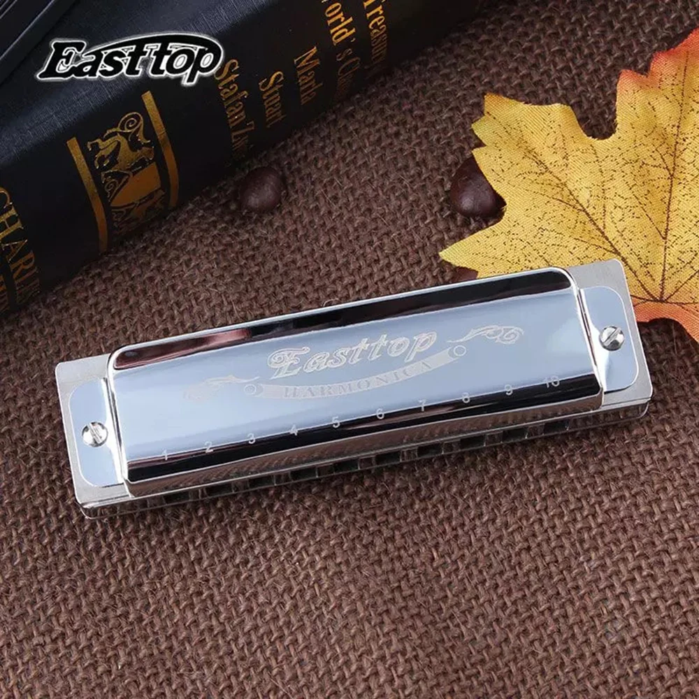Easttop Diatonic 10 Hole T006 Harmonica Brass Comb Reeds Mouth Organ