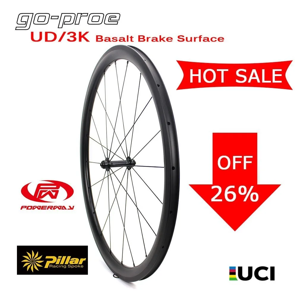 

Hot Sale Spot Goods 700C UD/3K Facade Basalt Brake Surface Carbon Wheel 38/50/60/88mm Clincher For 700c Road Bike Racing Bicycle