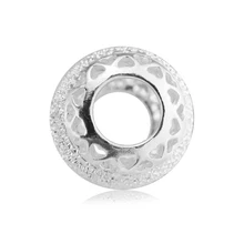 DIY Подходит для Pandora Браслеты сверкающие сердца амулеты 925 ювелирные изделия из бисера