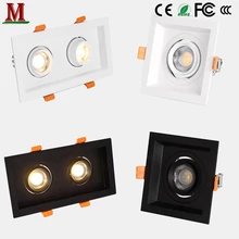 Светодиодный прожектор с одной головкой/двойной головкой 5 Вт/7 Вт/10 Вт/14 Вт/15w20w/30 Вт встраиваемый потолочный светильник квадратный/прямоугольный даунлайт