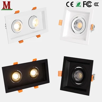 

LED single head / double head zoom spotlight 5w/7w/10w/14w/15w20w/30w recessed ceiling light square / rectangular downlight