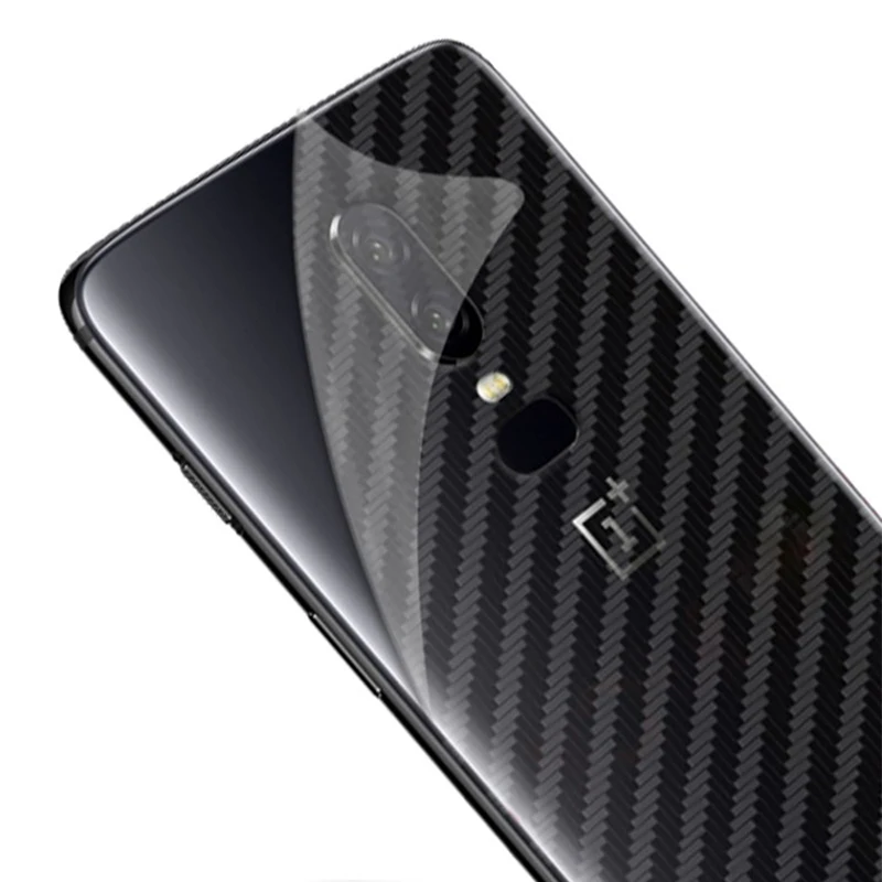 

For Oneplus 6 5t 5 3t 3 Back Screen Protector 3D Carbon Ultra Thin Protective Film-2 pack-Transparent