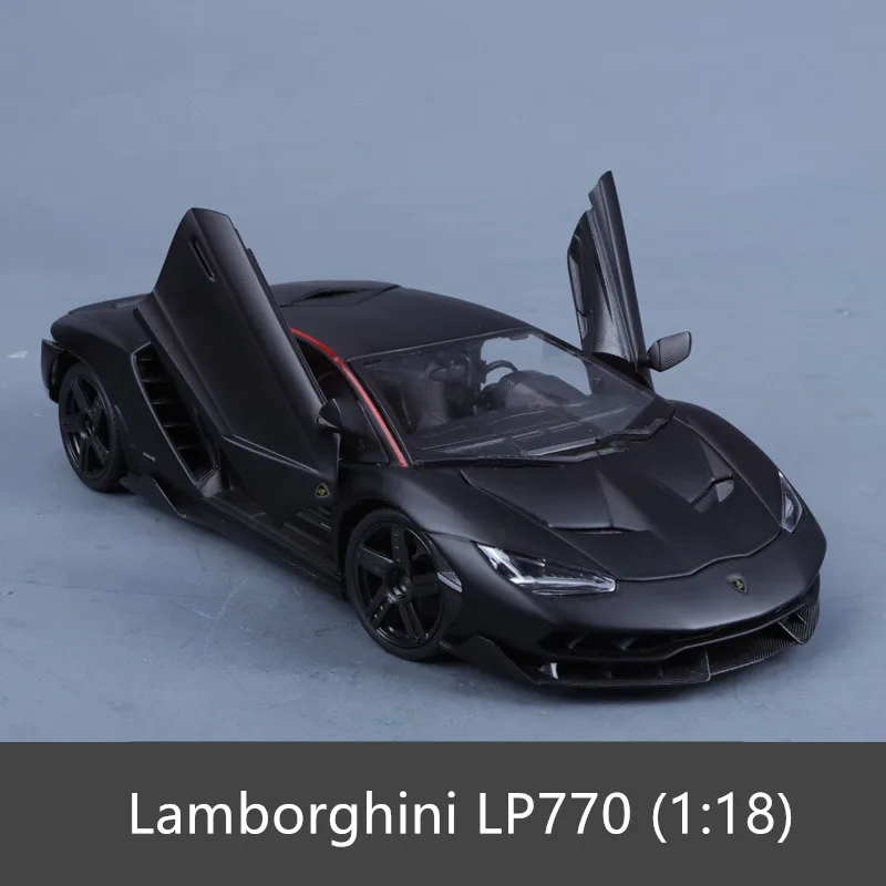 Maisto 1:18 Lamborghini LP770 спортивный автомобиль сплав Ретро модель автомобиля классическая модель автомобиля украшение автомобиля коллекция подарок - Цвет: Matte Black LP700
